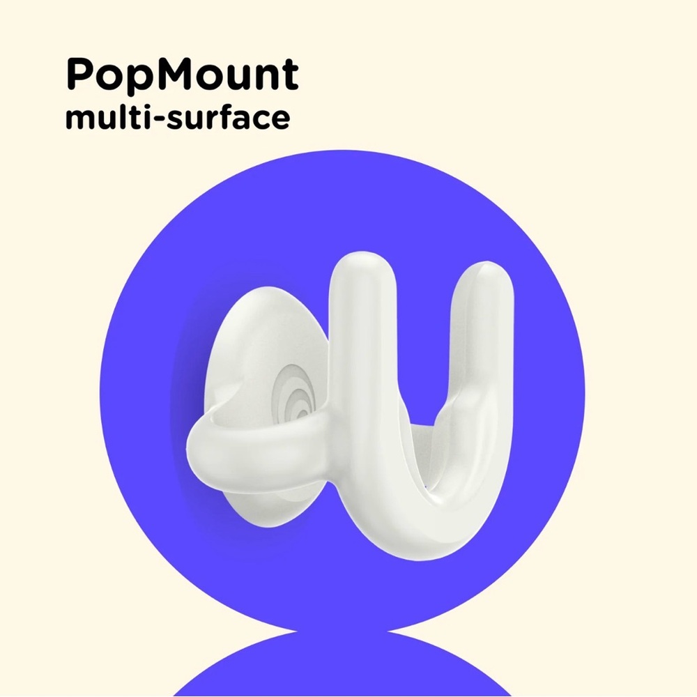 PopSockets PopMount White — Multi-Surface Phone Mount